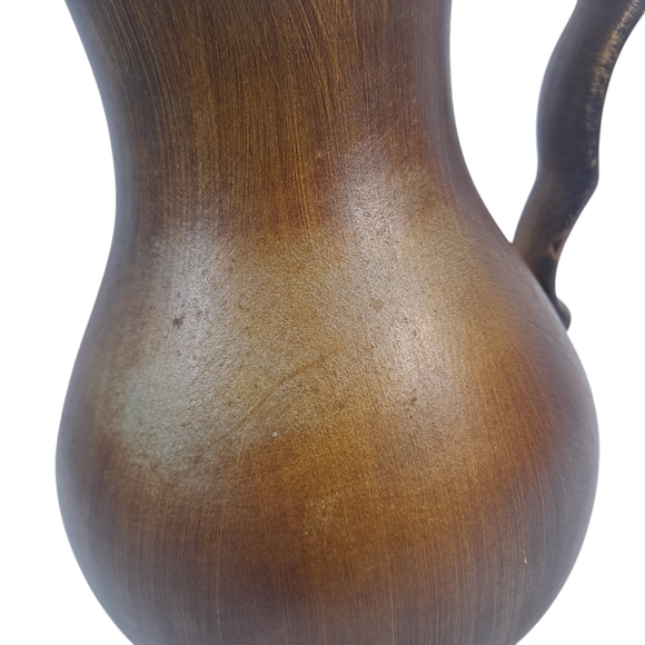 Vintage Haeger Pottery USA Gold/Brown Pitcher With Handle 9" - Picture 8 of 12